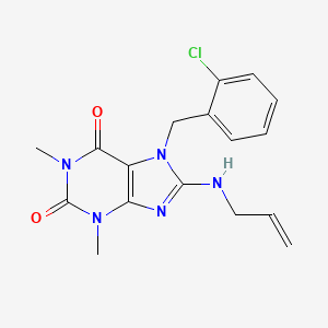 7-[(2-Chlorophenyl)methyl]-1,3-dimethyl-8-(prop-2-enylamino)purine-2,6-dione - 377062-36-7