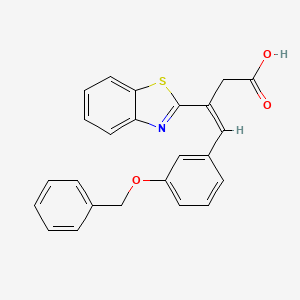 (Z)-3-(1,3-benzothiazol-2-yl)-4-(3-phenylmethoxyphenyl)but-3-enoic acid - 748786-63-2