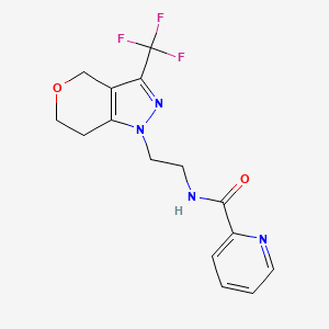 N-(2-(3-(trifluoromethyl)-6,7-dihydropyrano[4,3-c]pyrazol-1(4H)-yl)ethyl)picolinamide - 1797261-52-9