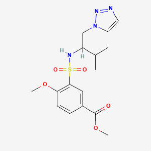 methyl 4-methoxy-3-(N-(3-methyl-1-(1H-1,2,3-triazol-1-yl)butan-2-yl)sulfamoyl)benzoate - 2034520-74-4