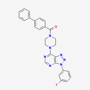 [1,1'-biphenyl]-4-yl(4-(3-(3-fluorophenyl)-3H-[1,2,3]triazolo[4,5-d]pyrimidin-7-yl)piperazin-1-yl)methanone - 923514-03-8