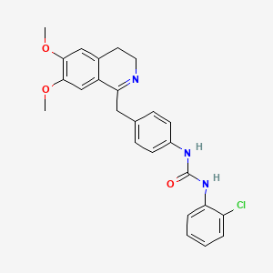 3-(2-chlorophenyl)-1-{4-[(6,7-dimethoxy-3,4-dihydroisoquinolin-1-yl)methyl]phenyl}urea - 1023481-60-8