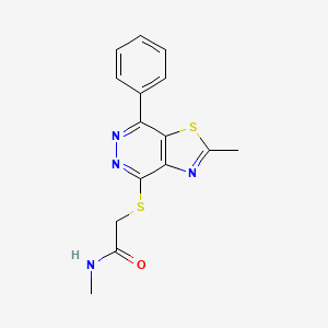 N-methyl-2-((2-methyl-7-phenylthiazolo[4,5-d]pyridazin-4-yl)thio)acetamide - 946381-35-7