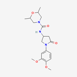 N-[1-(3,4-dimethoxyphenyl)-5-oxopyrrolidin-3-yl]-2,6-dimethylmorpholine-4-carboxamide - 1008227-10-8