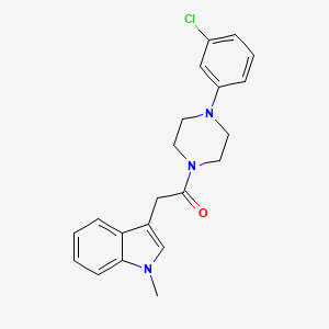 1-(4-(3-chlorophenyl)piperazin-1-yl)-2-(1-methyl-1H-indol-3-yl)ethanone - 901222-17-1