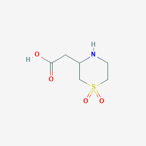 2-(1,1-Dioxo-1lambda6-thiomorpholin-3-yl)acetic acid - 1384510-66-0