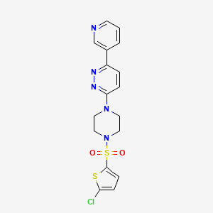3-(4-((5-Chlorothiophen-2-yl)sulfonyl)piperazin-1-yl)-6-(pyridin-3-yl)pyridazine - 946304-76-3