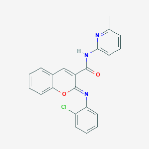 (2Z)-2-[(2-chlorophenyl)imino]-N-(6-methylpyridin-2-yl)-2H-chromene-3-carboxamide - 1327184-49-5