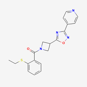 (2-(Ethylthio)phenyl)(3-(3-(pyridin-4-yl)-1,2,4-oxadiazol-5-yl)azetidin-1-yl)methanone - 1251685-75-2