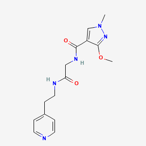 3-methoxy-1-methyl-N-(2-oxo-2-((2-(pyridin-4-yl)ethyl)amino)ethyl)-1H-pyrazole-4-carboxamide - 1251661-75-2