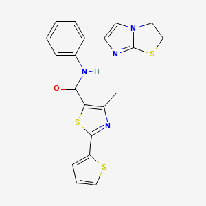 N-(2-(2,3-dihydroimidazo[2,1-b]thiazol-6-yl)phenyl)-4-methyl-2-(thiophen-2-yl)thiazole-5-carboxamide - 2034473-64-6
