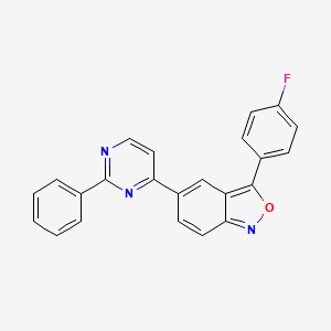 3-(4-Fluorophenyl)-5-(2-phenylpyrimidin-4-yl)-2,1-benzoxazole - 338772-67-1