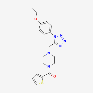 (4-((1-(4-ethoxyphenyl)-1H-tetrazol-5-yl)methyl)piperazin-1-yl)(thiophen-2-yl)methanone - 1049480-23-0
