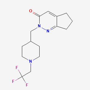 2-{[1-(2,2,2-trifluoroethyl)piperidin-4-yl]methyl}-2H,3H,5H,6H,7H-cyclopenta[c]pyridazin-3-one - 2097864-38-3