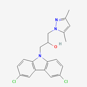 1-(3,6-dichloro-9H-carbazol-9-yl)-3-(3,5-dimethyl-1H-pyrazol-1-yl)propan-2-ol - 310440-71-2