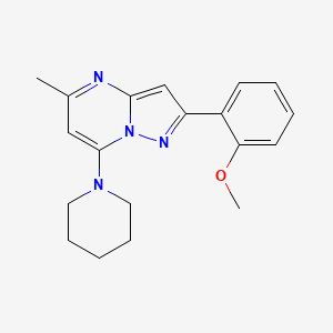 1-[2-(2-Methoxyphenyl)-5-methylpyrazolo[1,5-a]pyrimidin-7-yl]piperidine - 932988-46-0