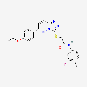 2-((6-(4-ethoxyphenyl)-[1,2,4]triazolo[4,3-b]pyridazin-3-yl)thio)-N-(3-fluoro-4-methylphenyl)acetamide - 894062-64-7