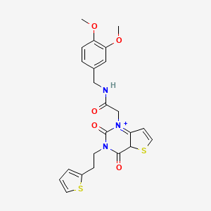 N-[(3,4-dimethoxyphenyl)methyl]-2-{2,4-dioxo-3-[2-(thiophen-2-yl)ethyl]-1H,2H,3H,4H-thieno[3,2-d]pyrimidin-1-yl}acetamide - 1260995-21-8