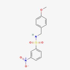 N-(4-methoxybenzyl)-3-nitrobenzenesulfonamide - 350993-26-9