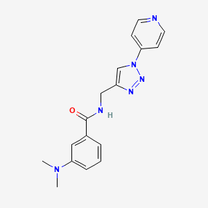 3-(dimethylamino)-N-((1-(pyridin-4-yl)-1H-1,2,3-triazol-4-yl)methyl)benzamide - 2034332-47-1