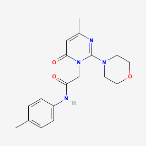 2-[4-methyl-2-(morpholin-4-yl)-6-oxo-1,6-dihydropyrimidin-1-yl]-N-(4-methylphenyl)acetamide - 1251677-76-5