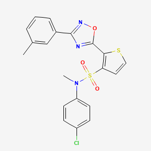 N-(4-chlorophenyl)-N-methyl-2-[3-(3-methylphenyl)-1,2,4-oxadiazol-5-yl]thiophene-3-sulfonamide - 1105248-75-6