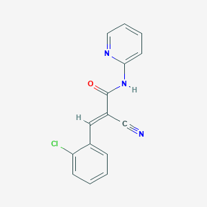 (E)-3-(2-chlorophenyl)-2-cyano-N-pyridin-2-ylprop-2-enamide - 488137-20-8