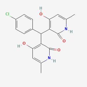 3,3'-[(4-chlorophenyl)methanediyl]bis(4-hydroxy-6-methylpyridin-2(1H)-one) - 193888-07-2