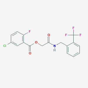 ({[2-(Trifluoromethyl)phenyl]methyl}carbamoyl)methyl 5-chloro-2-fluorobenzoate - 1794785-81-1
