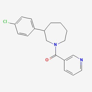 3-(4-chlorophenyl)-1-(pyridine-3-carbonyl)azepane - 1795443-10-5