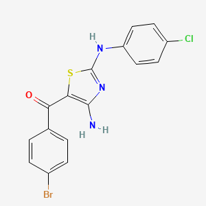 [4-Amino-2-(4-chloroanilino)-1,3-thiazol-5-yl](4-bromophenyl)methanone - 339020-15-4