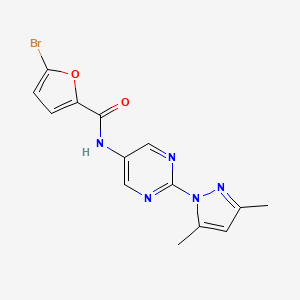 5-bromo-N-(2-(3,5-dimethyl-1H-pyrazol-1-yl)pyrimidin-5-yl)furan-2-carboxamide - 1396806-93-1