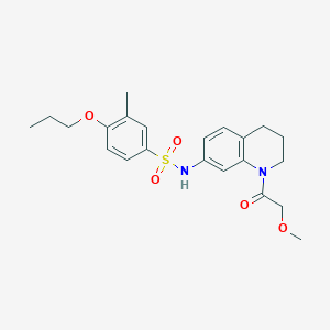 N-(1-(2-methoxyacetyl)-1,2,3,4-tetrahydroquinolin-7-yl)-3-methyl-4-propoxybenzenesulfonamide - 1171635-54-3