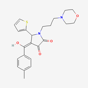 3-hydroxy-4-(4-methylbenzoyl)-1-(3-morpholinopropyl)-5-(thiophen-2-yl)-1H-pyrrol-2(5H)-one - 378220-65-6
