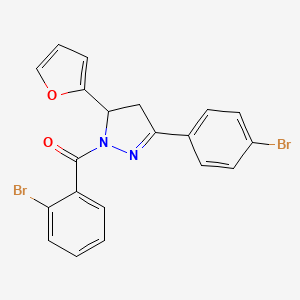 (2-bromophenyl)(3-(4-bromophenyl)-5-(furan-2-yl)-4,5-dihydro-1H-pyrazol-1-yl)methanone - 361479-14-3