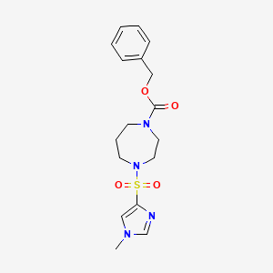 benzyl 4-((1-methyl-1H-imidazol-4-yl)sulfonyl)-1,4-diazepane-1-carboxylate - 1904160-39-9