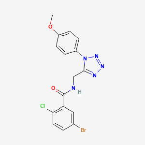 5-bromo-2-chloro-N-((1-(4-methoxyphenyl)-1H-tetrazol-5-yl)methyl)benzamide - 941963-64-0