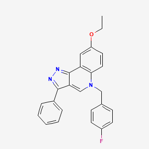 8-ethoxy-5-[(4-fluorophenyl)methyl]-3-phenyl-5H-pyrazolo[4,3-c]quinoline - 866348-43-8