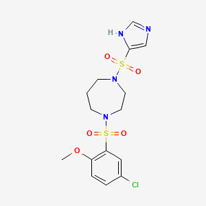 1-((1H-imidazol-4-yl)sulfonyl)-4-((5-chloro-2-methoxyphenyl)sulfonyl)-1,4-diazepane - 1904163-02-5