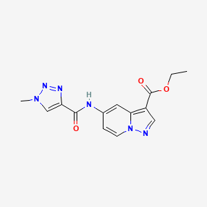 ethyl 5-(1-methyl-1H-1,2,3-triazole-4-amido)pyrazolo[1,5-a]pyridine-3-carboxylate - 1396765-83-5
