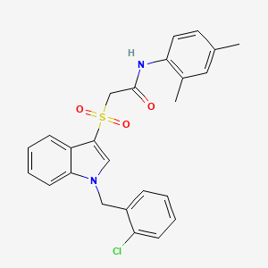 2-({1-[(2-chlorophenyl)methyl]-1H-indol-3-yl}sulfonyl)-N-(2,4-dimethylphenyl)acetamide - 686749-08-6