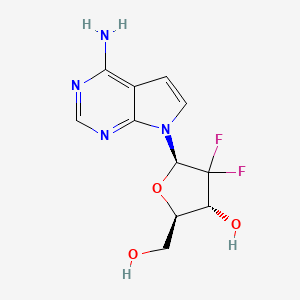 (2R,3R,5R)-5-(4-Amino-7H-pyrrolo[2,3-D]pyrimidin-7-YL)-4,4-difluoro-2-(hydroxymethyl)tetrahydrofuran-3-OL - 156058-35-4