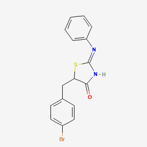 5-(4-Bromobenzyl)-2-(phenylimino)-1,3-thiazolidin-4-one - 219554-76-4