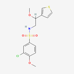 3-chloro-4-methoxy-N-(2-methoxy-2-(thiophen-3-yl)ethyl)benzenesulfonamide - 1448066-58-7