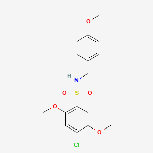 4-chloro-2,5-dimethoxy-N-(4-methoxybenzyl)benzenesulfonamide - 1428153-06-3