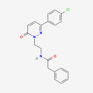 N-(2-(3-(4-chlorophenyl)-6-oxopyridazin-1(6H)-yl)ethyl)-2-phenylacetamide - 921576-45-6