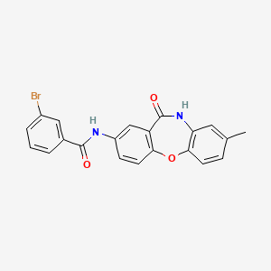 3-bromo-N-(8-methyl-11-oxo-10,11-dihydrodibenzo[b,f][1,4]oxazepin-2-yl)benzamide - 922083-53-2