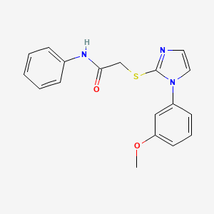 2-((1-(3-methoxyphenyl)-1H-imidazol-2-yl)thio)-N-phenylacetamide - 688335-61-7