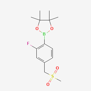 1,3,2-Dioxaborolane, 2-[2-fluoro-4-[(methylsulfonyl)methyl]phenyl]-4,4,5,5-tetramethyl- - 1382136-98-2