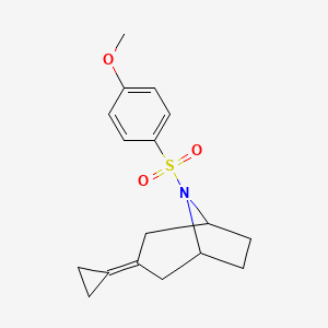 3-Cyclopropylidene-8-(4-methoxybenzenesulfonyl)-8-azabicyclo[3.2.1]octane - 2195954-59-5
